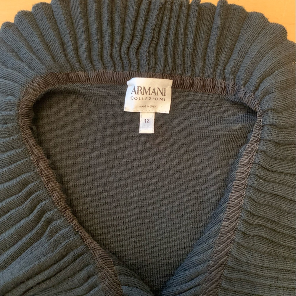 Armani Collezioni Black Cardigan Sweater